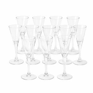 Set of 11 Mini Cordial Glasses Long Stem Clear